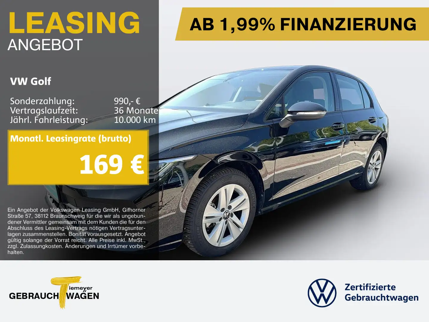 Volkswagen Golf 1.5 TSI GOAL NAVI AHK behMFL Schwarz - 1