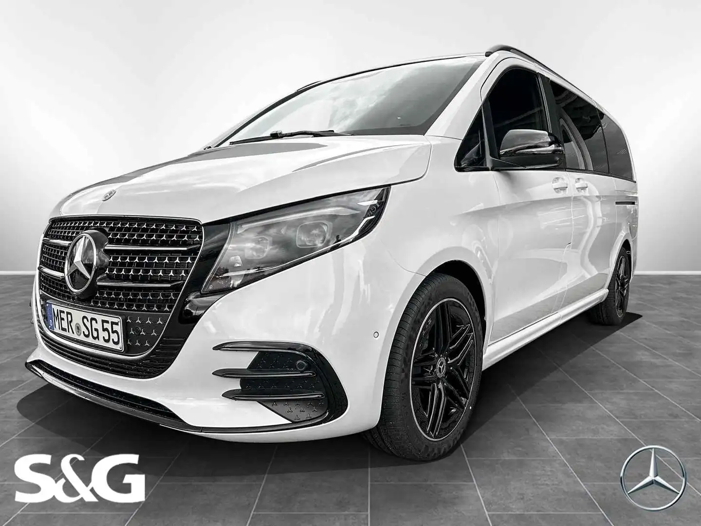 Mercedes-Benz V 300 d AVANTGARDE lang AMG MBUX+360°+AHK+Night Weiß - 1