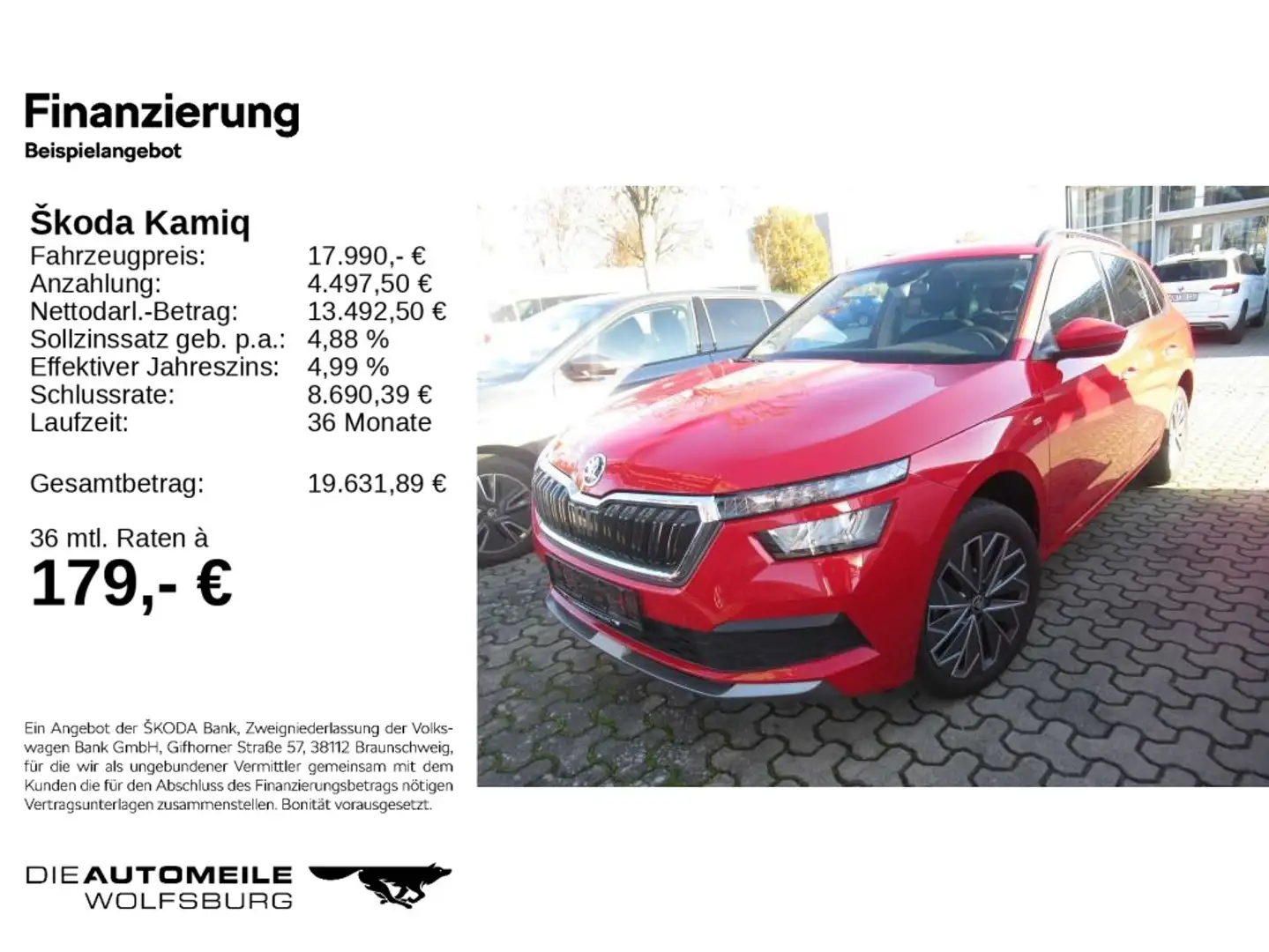 Skoda Kamiq 1.0 TSI Tour Tempo/Einparkhi/Multilenk Rouge - 2
