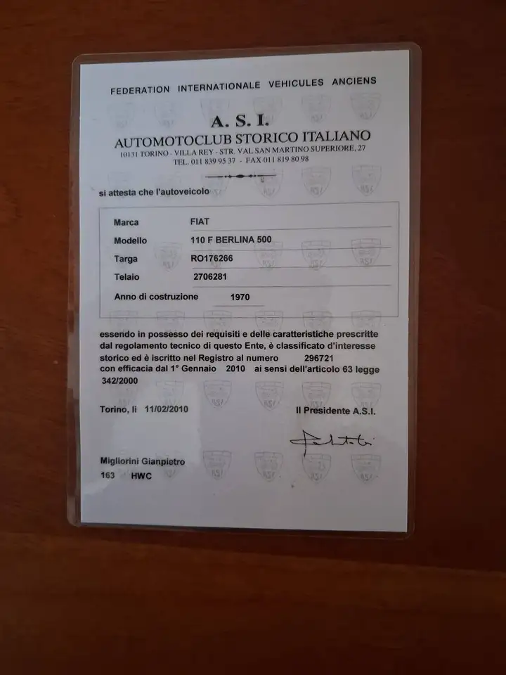 Fiat 500 110 F BERLINA 500, foto 6