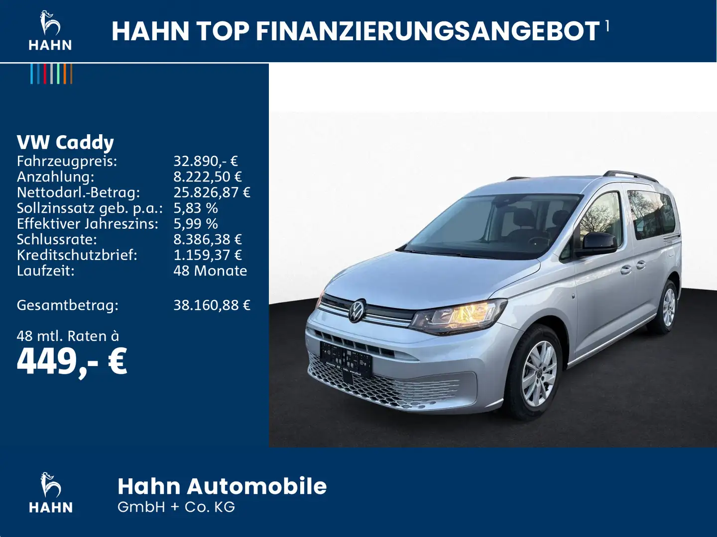Volkswagen Caddy 1.5TSI DSG Life 7-Sitzer APP Sitzhzg PDC Silber - 2