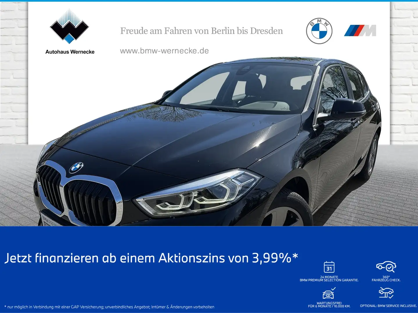 BMW 116 i Hatch Advantage DAB LED WLAN Tempomat Shz Schwarz - 1