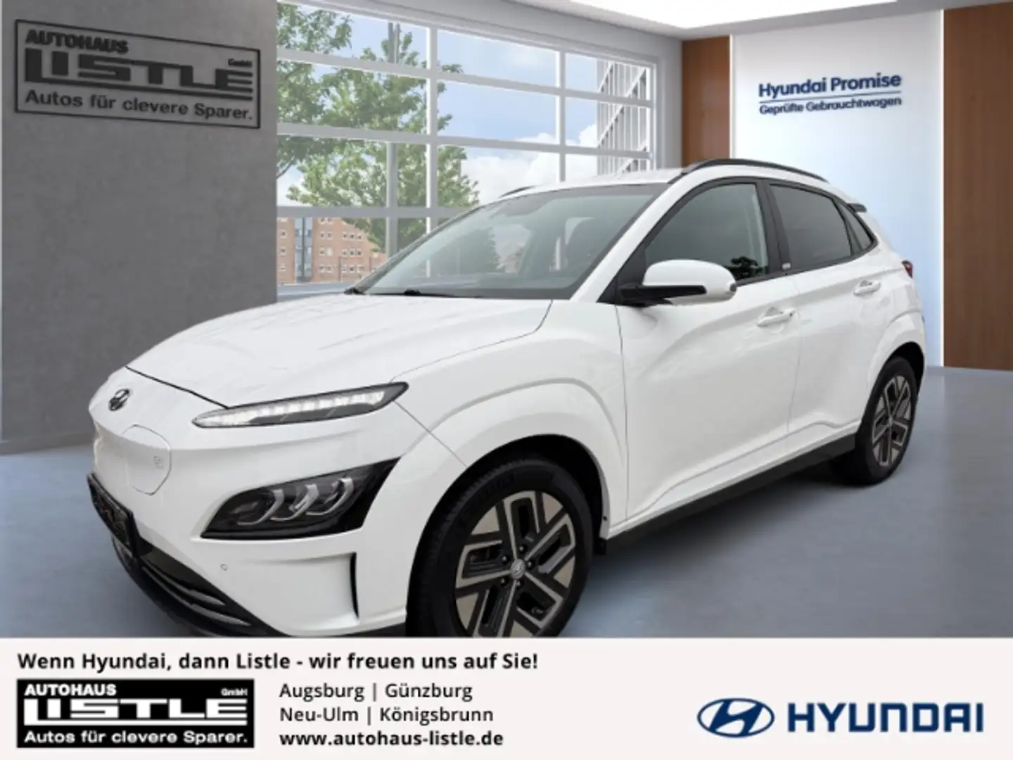 Hyundai KONA Trend Elektro 2WD +KLIMA+NAVI+RFK+PDC+ACC+UVM+ Weiß - 1