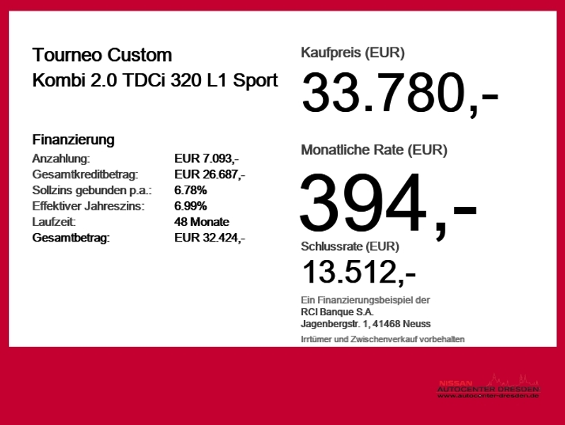 Ford Tourneo Custom Kombi 2.0 TDCi 320 L1 Sport ACC — photo 6