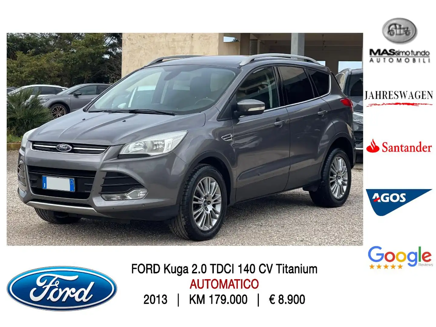 Ford Kuga 2.0 TDCI 140 CV Powershift 4WD Titanium Gris - 1