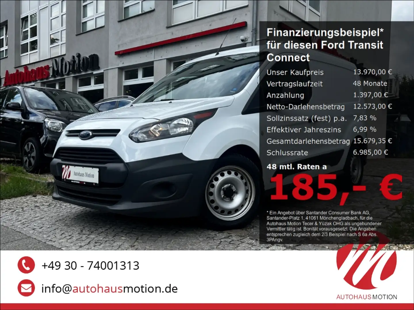 Ford Transit Connect Kasten 1.5 TDCi Klima Servo BT Weiß - 1