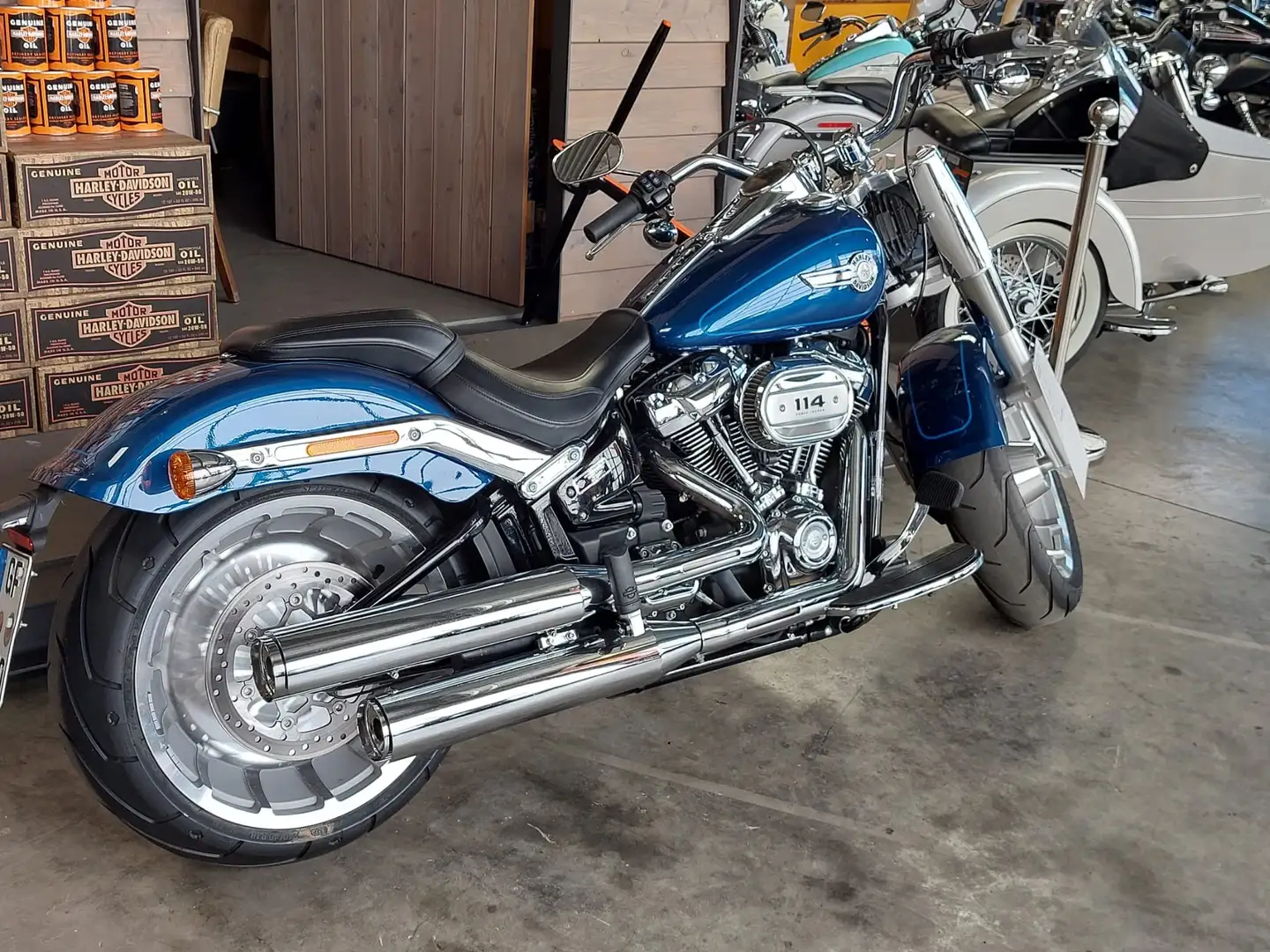 Harley-Davidson Fat Boy FLFBS Fat Boy 114  2019 plava - 2