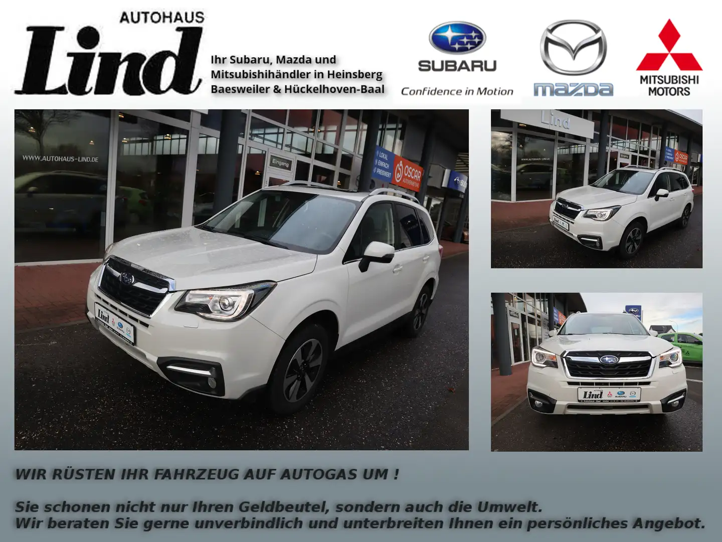Subaru Forester Exclusive AHK, LED,SHZ,UVM... Weiß - 1