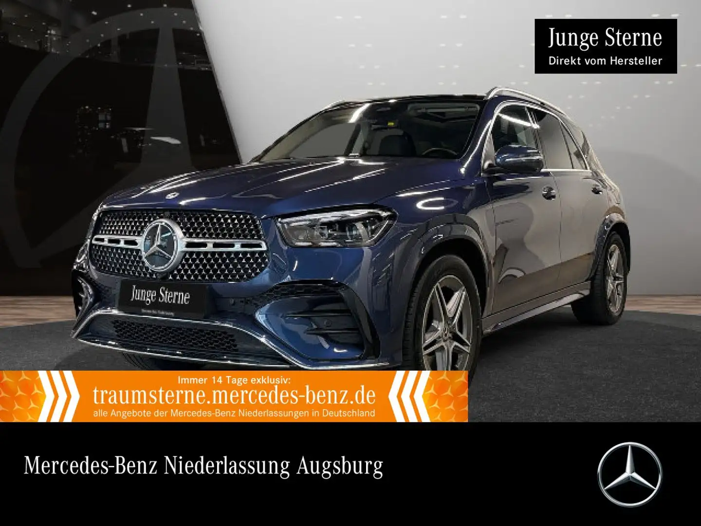 Mercedes-Benz GLE 350 de 4M AMG+PANO+360+AHK+MULTIBEAM+20"+HUD Blau - 1