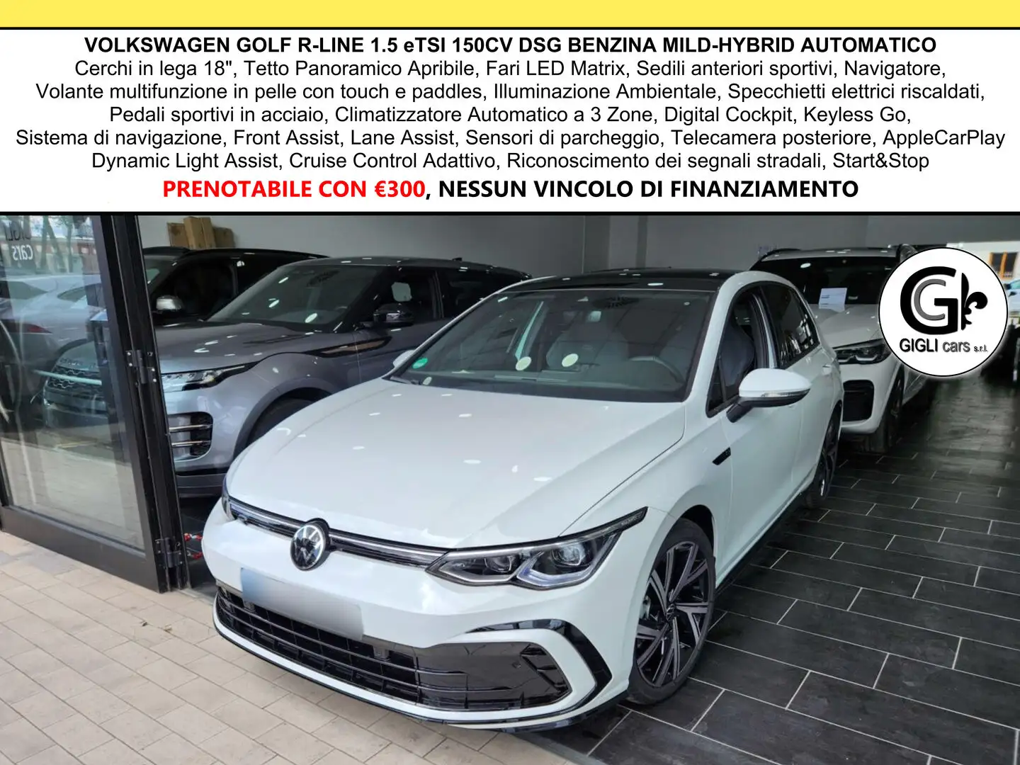 Volkswagen Golf R-Line Tetto Navi Camera C.18" RLine R Line Led Blanc - 1