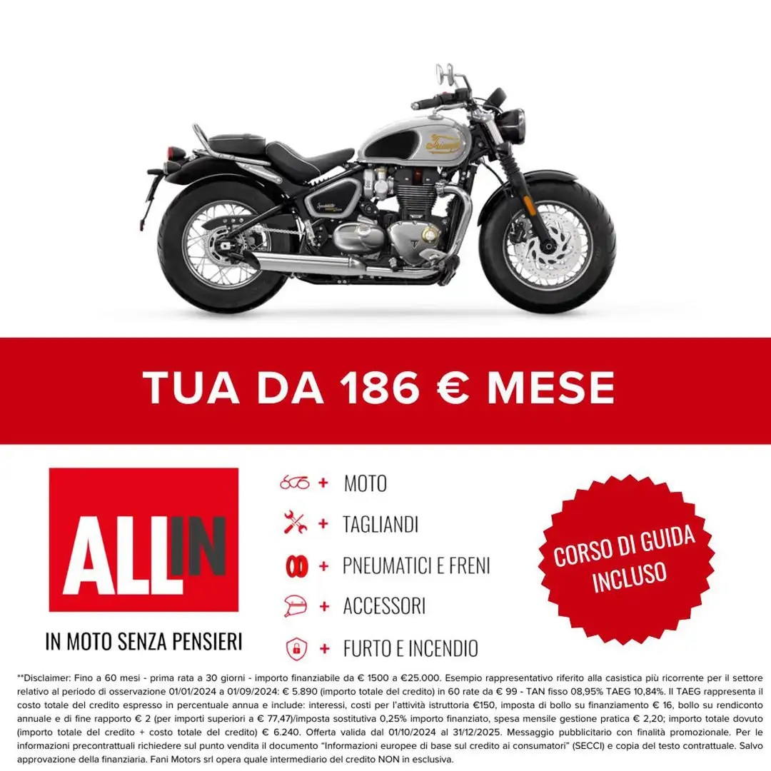 Triumph BONNEVILLE SPEED MASTER ICON KM0 Argento - 2