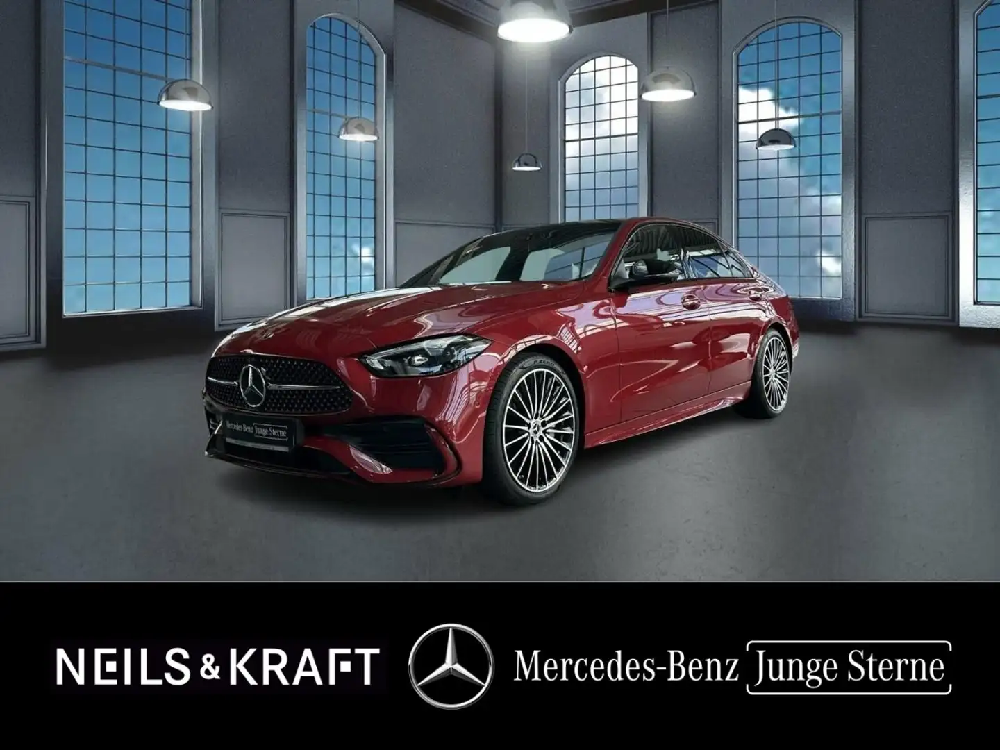 Mercedes-Benz C 300 d AMG+BURM+NIGHT+DIGI LIGHT+MEMORY+TOTW Rot - 1