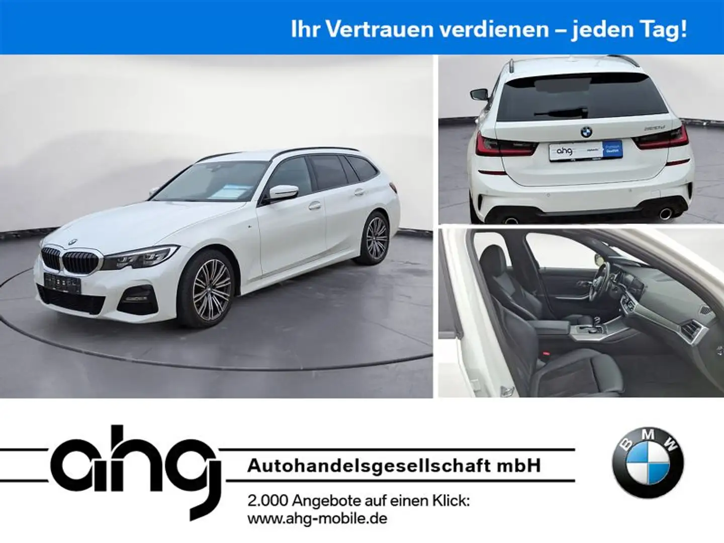 BMW 320 d Touring Automatik Bluetooth Klima DPF Wit - 1