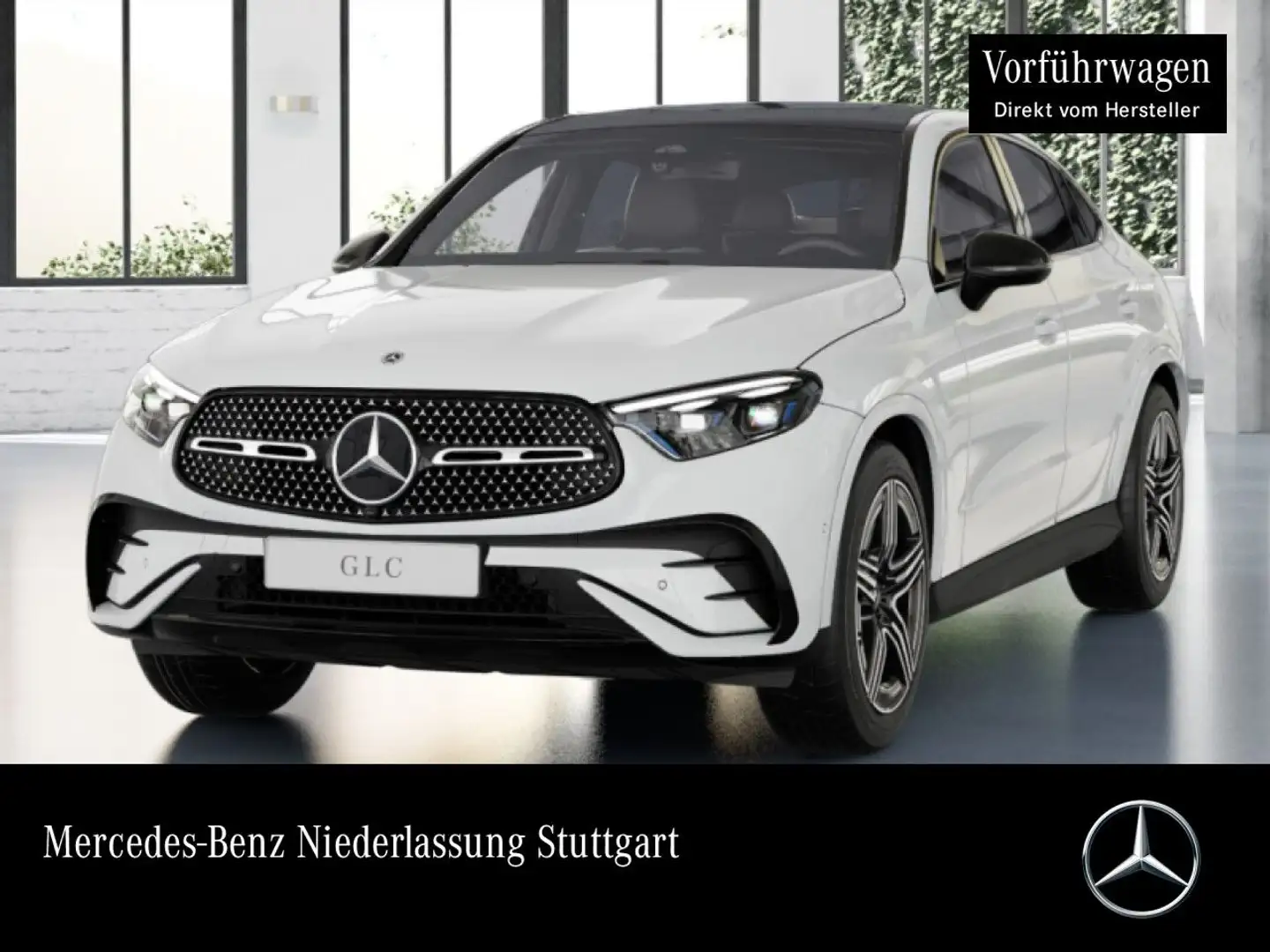 Mercedes-Benz GLC 220 d 4M AMG+NIGHT+PANO+AHK+KAMERA+TOTW+9G Weiß - 1