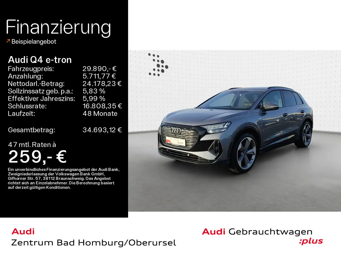 Audi Q4 e-tron 50 quattro*S line*Matrix*Optikpaket*SO Grau - 1