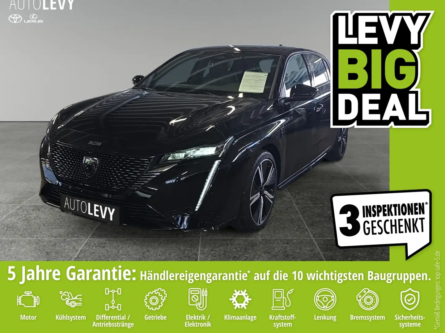 Peugeot 308 GT HDI EAT 130 +Kamera+CarPlay+Navi+PDC+ Schwarz - 1