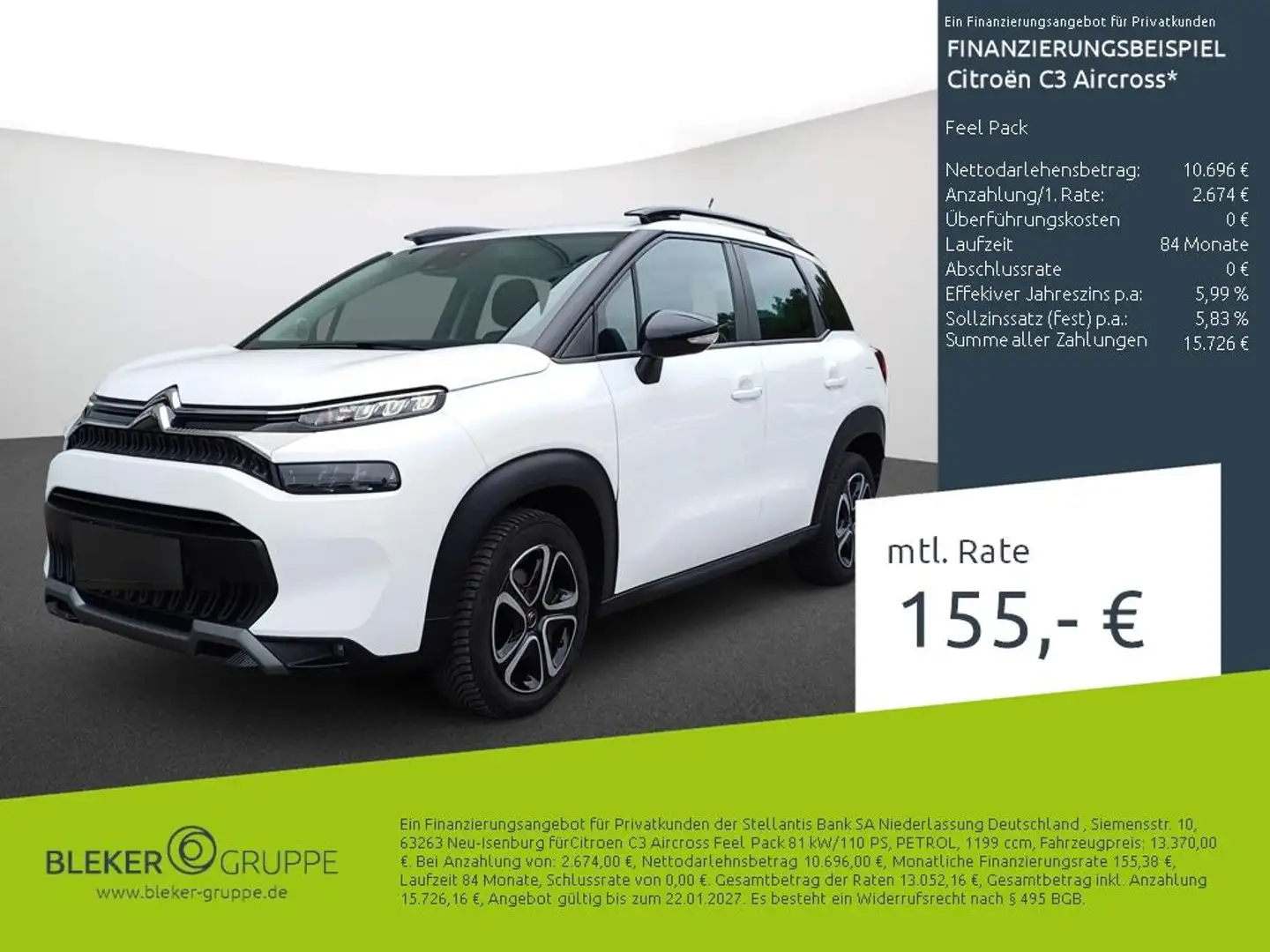 Citroen C3 Aircross Feel Pack Blanc - 1