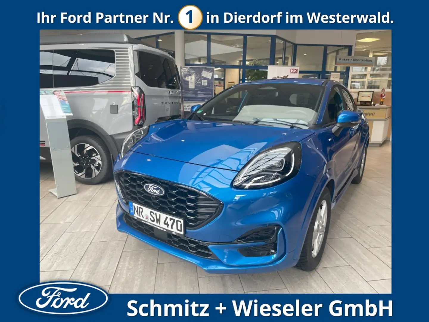 Ford Puma ST-Line 1.0EcoBoost MHEV Navi Kamera 125PS Blau - 1