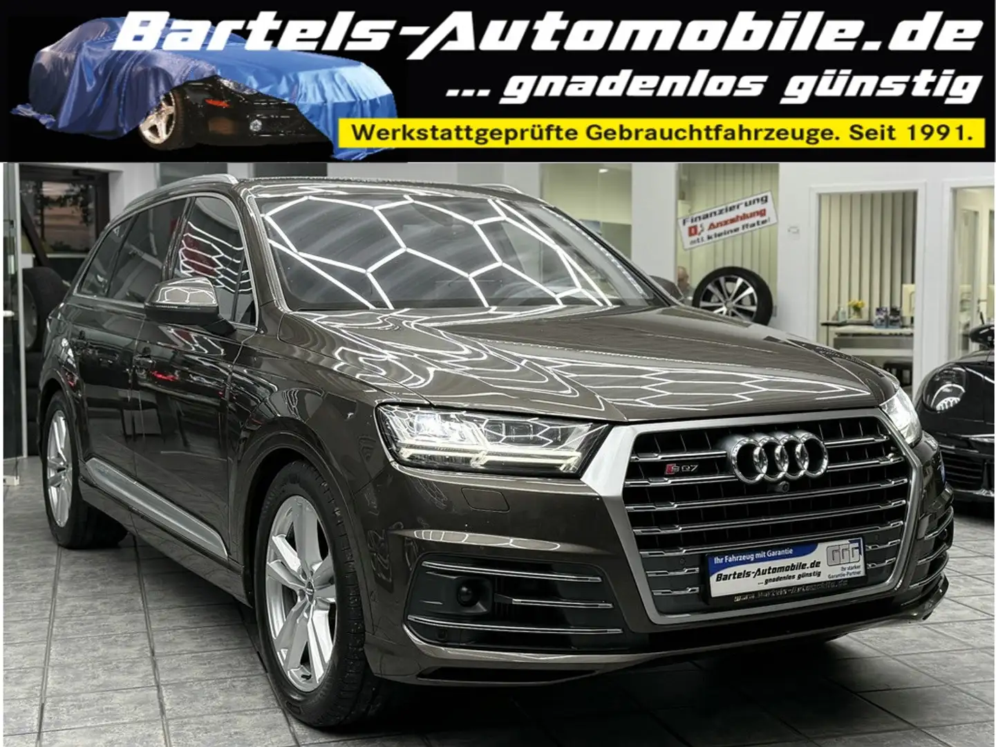 Audi SQ7 4.0 TDI quattro, 7-Sitzer, LED, Raute, AHK Braun - 1