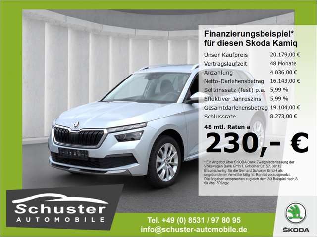 Imagine Skoda Kamiq Style 1.0TSI*DSG LED digCock el.Sitz+Heckk