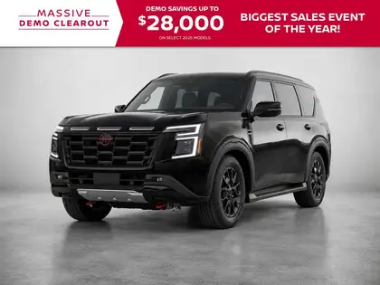 Black 2026 Nissan Armada PRO-4X 4WD SUV / Crossover Four-Wheel Drive 9-Speed Automatic