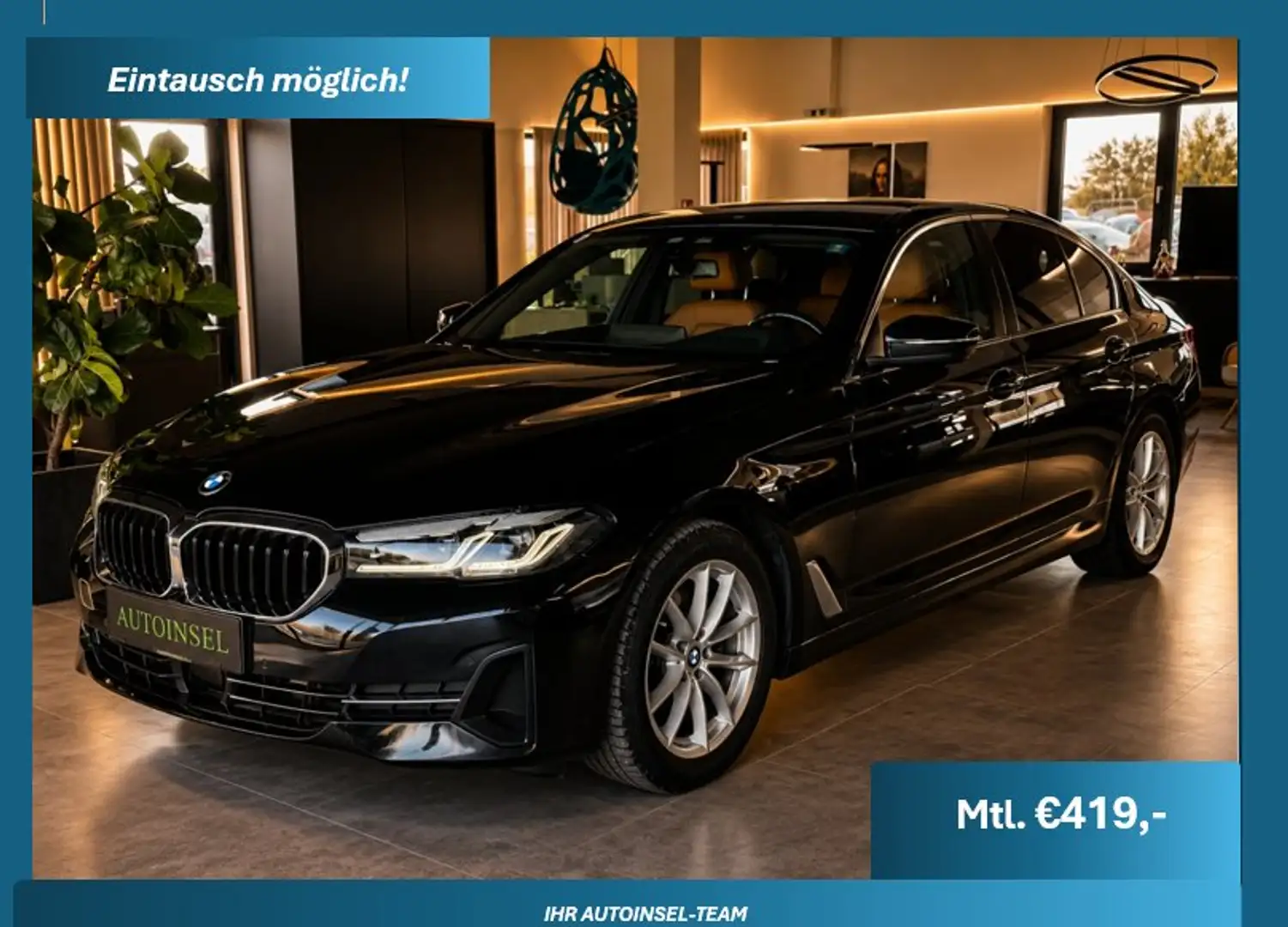 BMW 520 520 d Limousine 1.Besitz-leasingfähig-Facelift Schwarz - 1