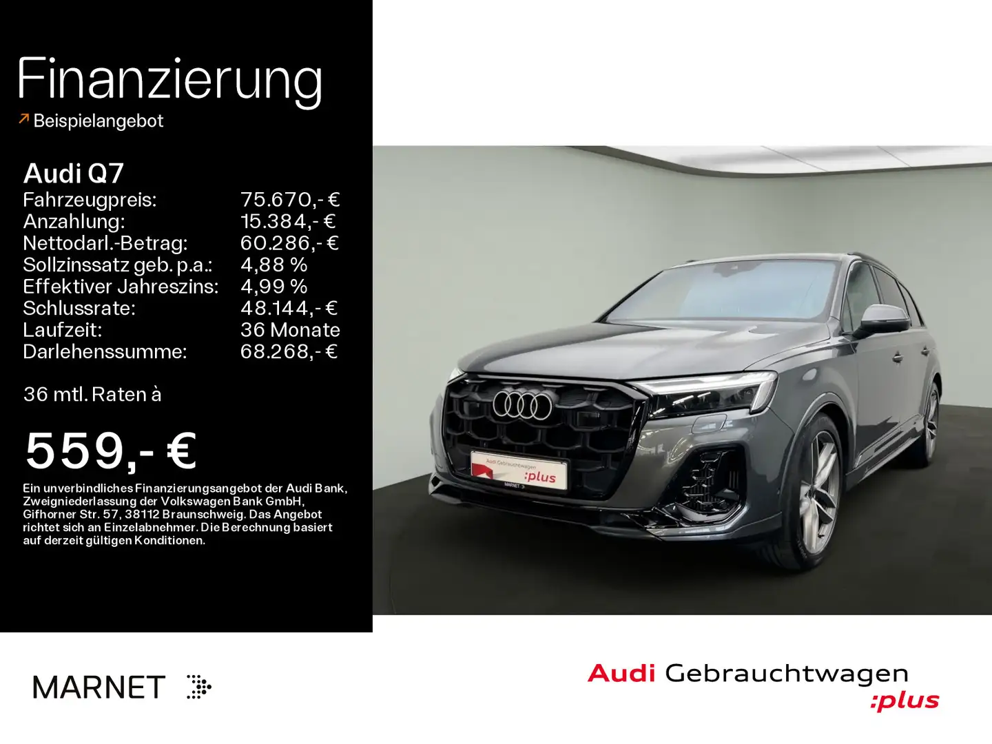 Audi Q7 55 TFSI e quattro S line*Navi*Matrix*B&O*HUD* Grau - 1