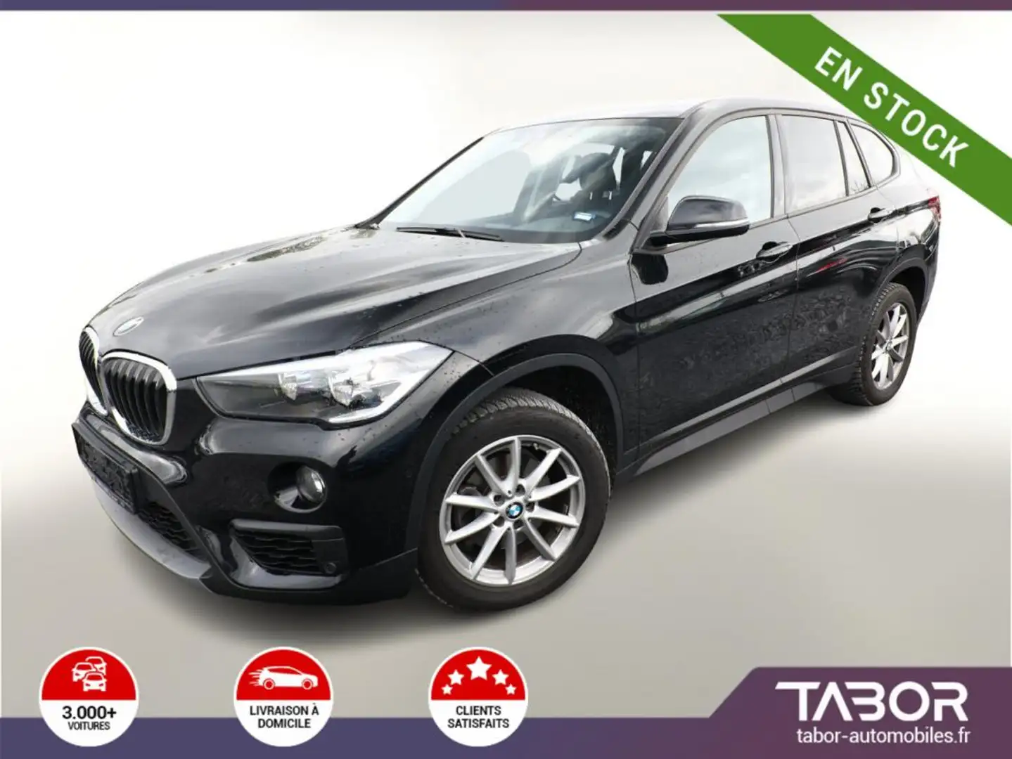 BMW X1 sDrive18i 140 DKG7 Advantage GPS SH PDC Zwart - 1