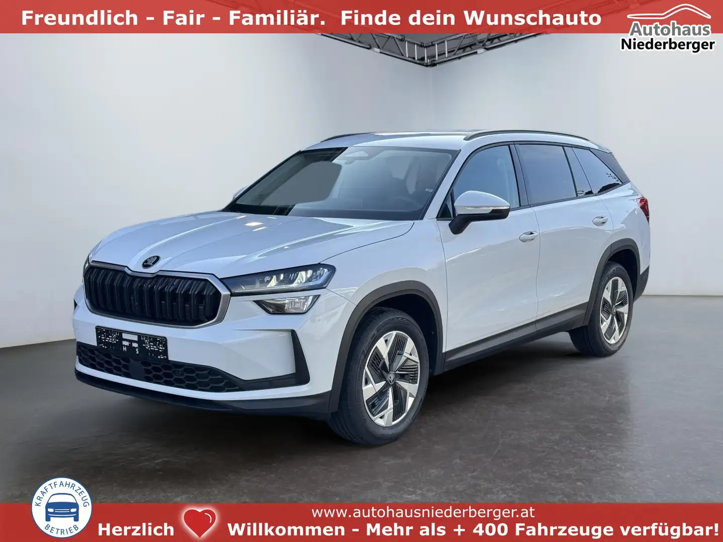 Skoda Kodiaq Selection 2.0 TSI 4x4 7 Sitzer Anhängerkupplung... Weiß - 1