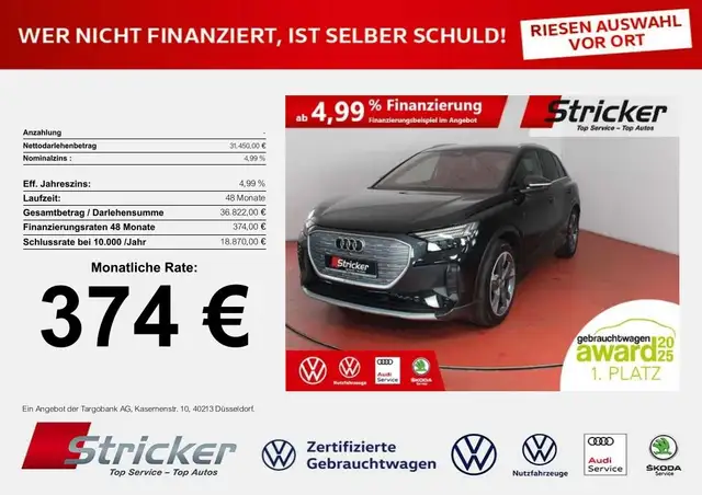 Audi Q4 e-tron 50 quattro 374,-ohne Anzahlung Matrix Wärmepumpe