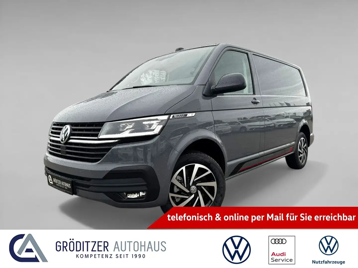 Volkswagen T6 Transporter T6.1 Transporter Kasten TDI DSG LED|ACC|AHK|CAM| Gris - 1