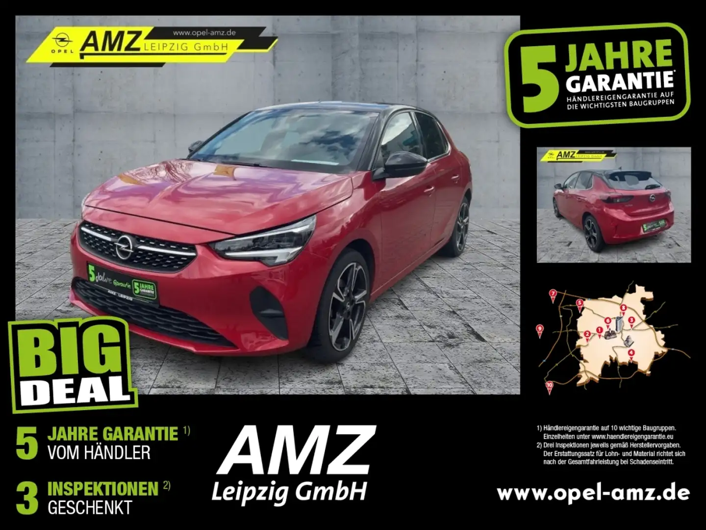Opel Corsa F 1.2 Elegance *Stadtflitzer* Rojo - 1