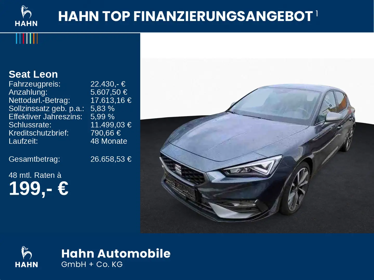 SEAT Leon 1.5eTSI DSG FR LED Navi CAM Beats APP Sitzh Gris - 2