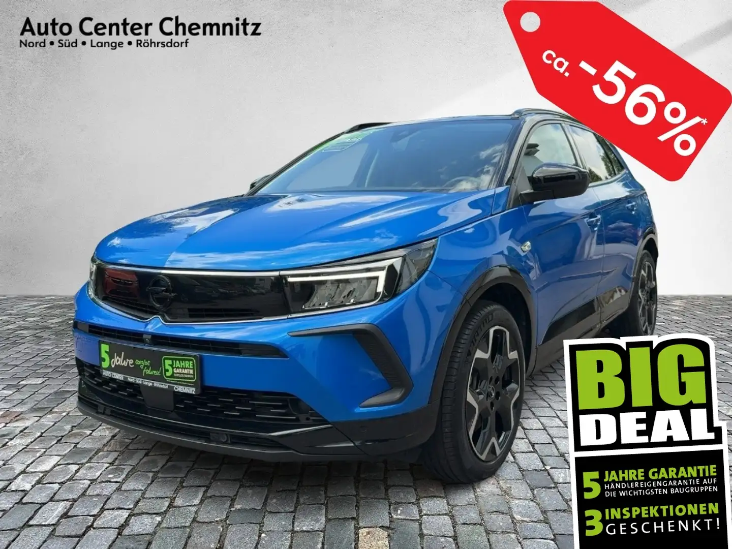 Opel Grandland AT8 Hybrid GS Line LED/Navi/Ergo/360° Blauw - 1