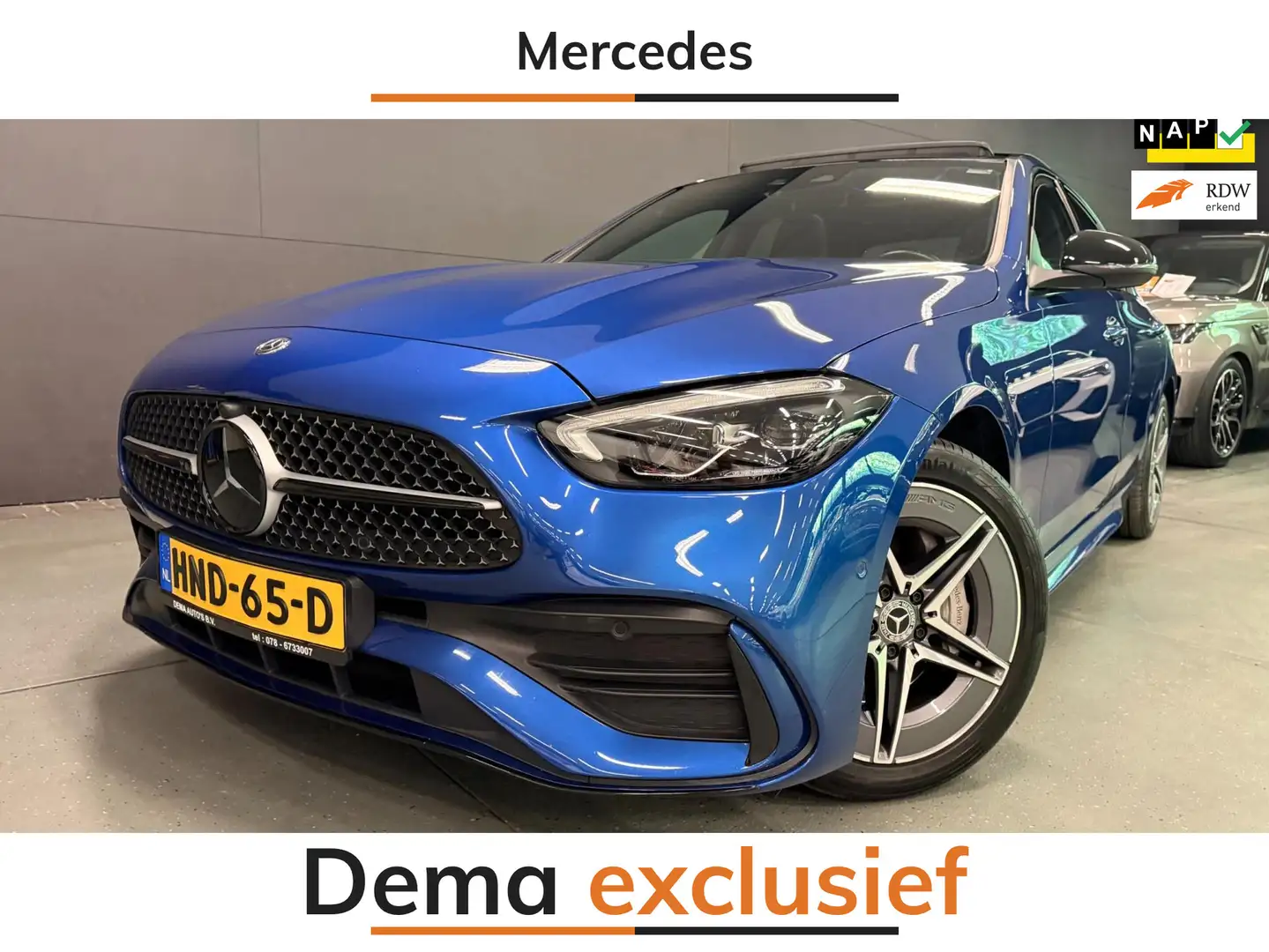 Mercedes-Benz C 300 e AMG BLACK-LINE 313PK PANO/V-COCKPIT/NAVI/DAB/CAR Blau - 1