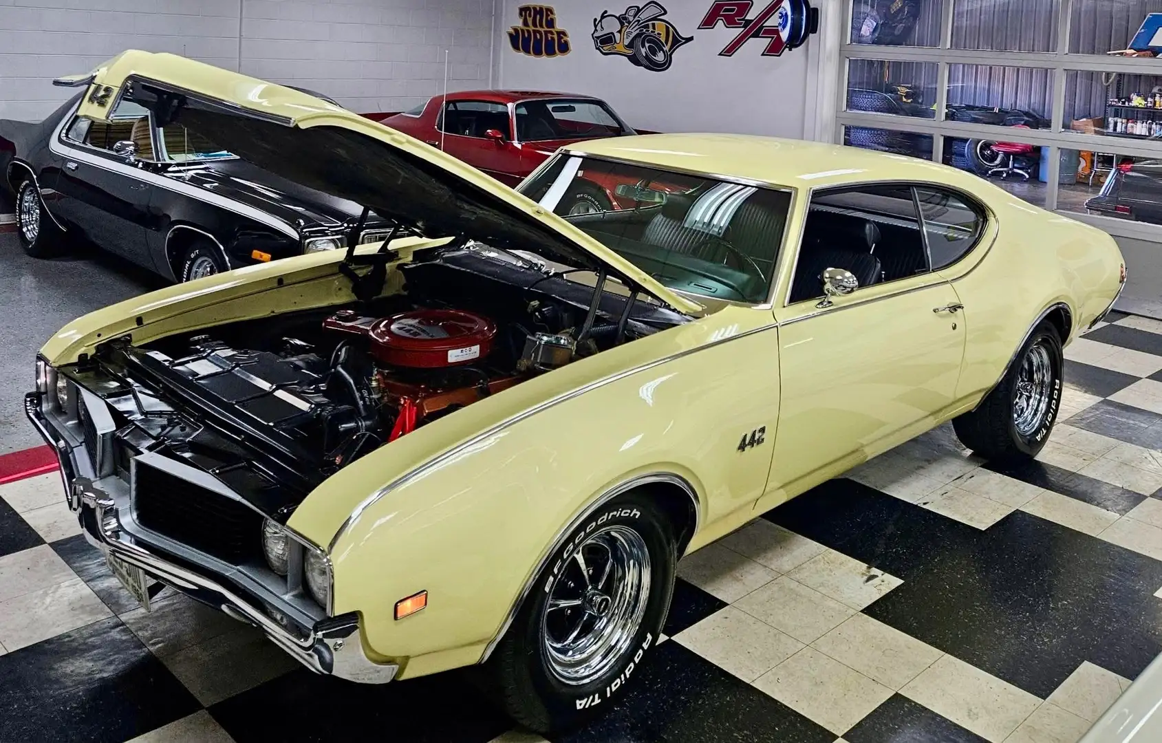 Oldsmobile 442 400 V8 4-Gang Schalter Geel - 1