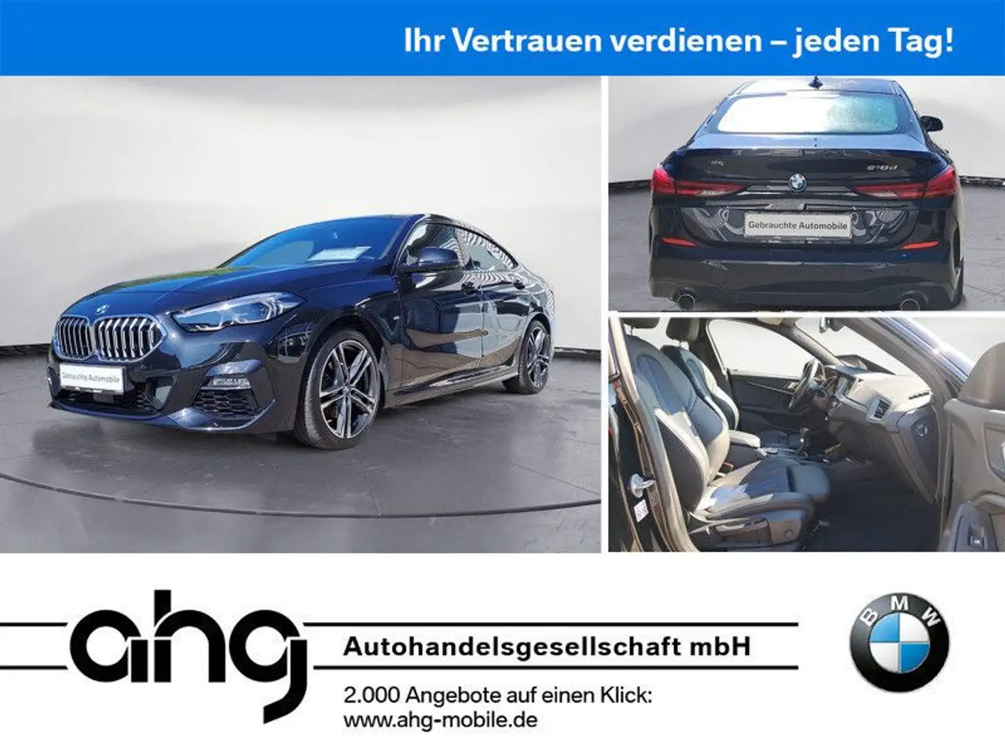 BMW 218d Gran Coupe M Sport Klimaaut. Sportsitze PDC Negru - 1