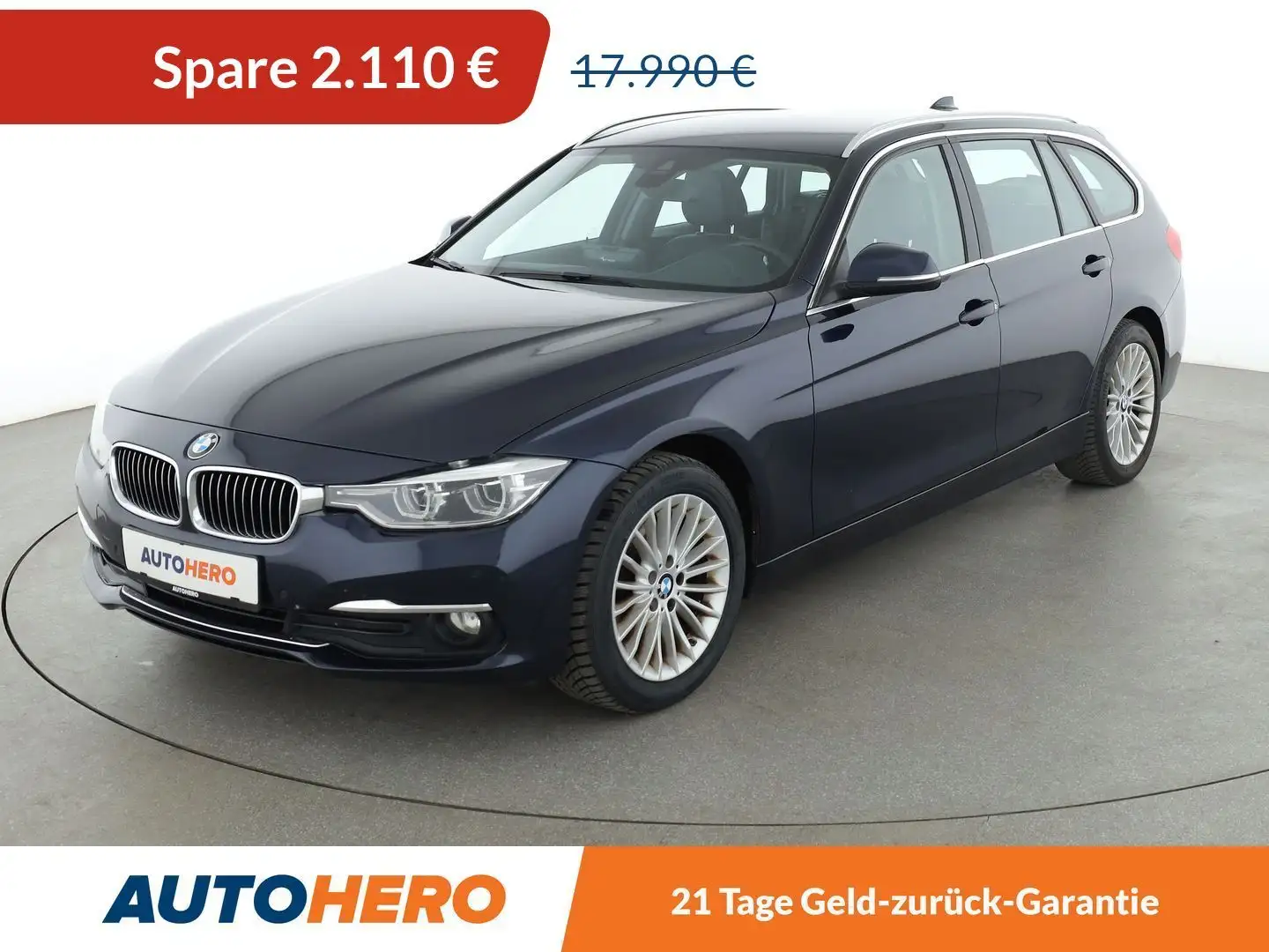 BMW 318 318d Luxury Line Aut.*NAVI*TEMPO*PDC*SHZ* Blau - 1