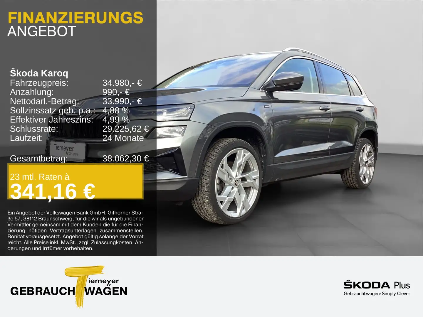 Skoda Karoq 1.5 TSI DSG DESIGN SELECTION LM19 LEDER PA Grau - 1