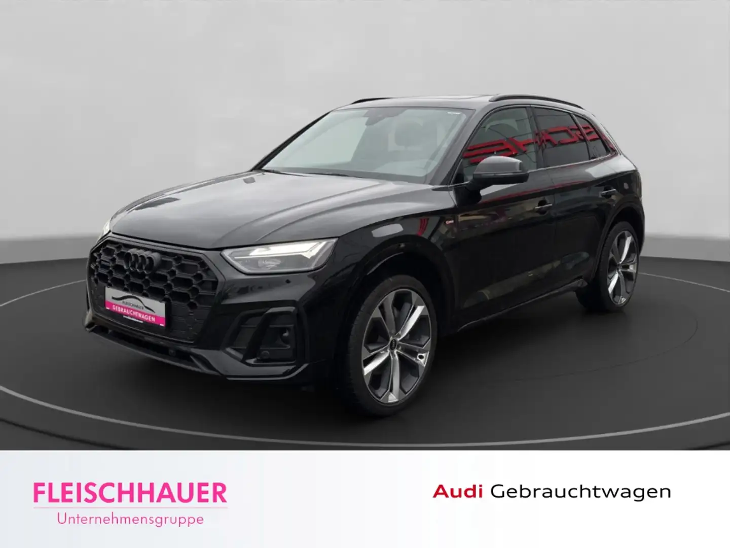 Audi Q5 40 TDI quattro S line quat. DSG+LEDER+SHZ+LED Schwarz - 1