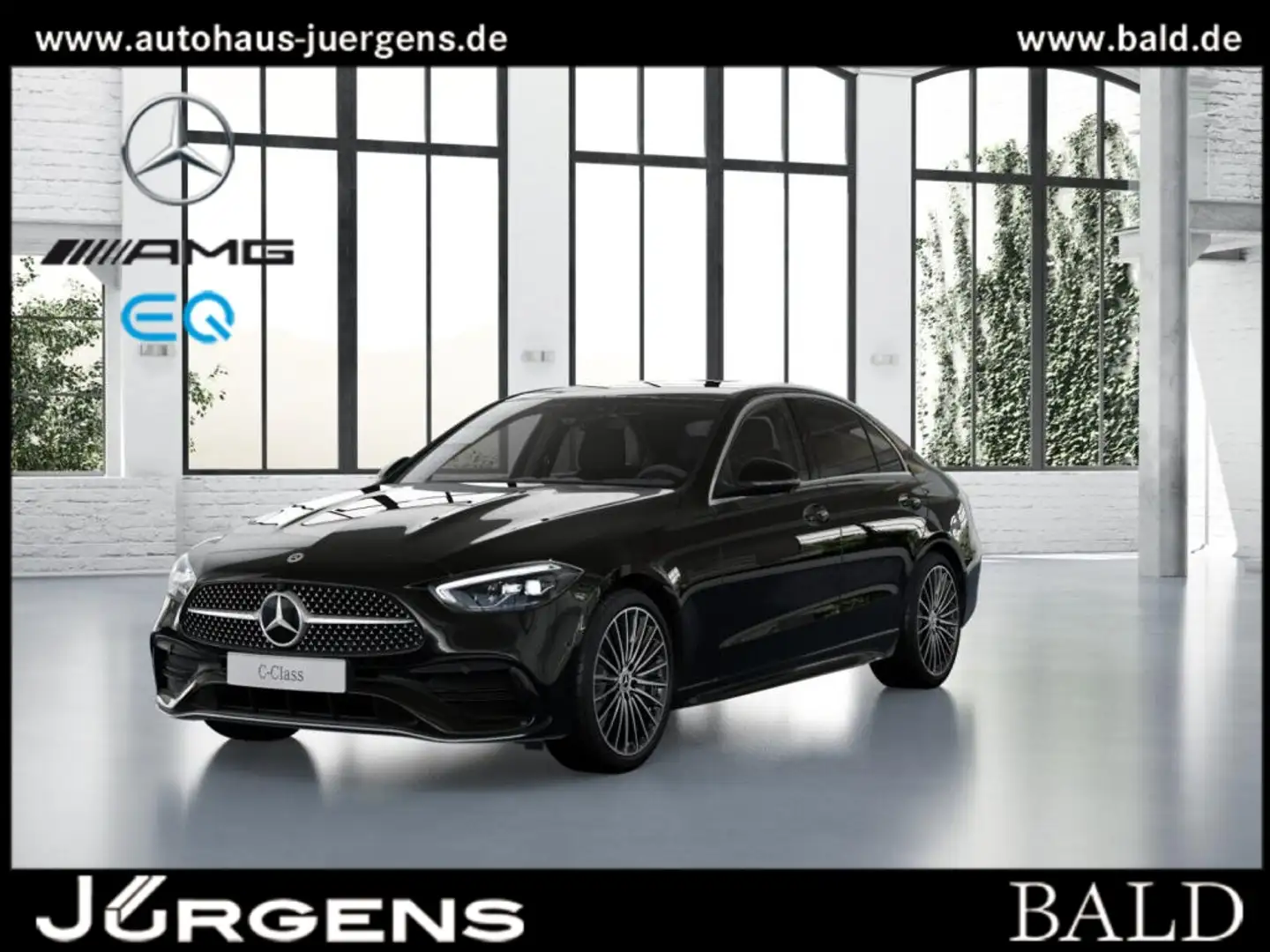 Mercedes-Benz C 180 AMG/Wide/LED/360/Totw/Memo/Distr/CarPlay Schwarz - 1