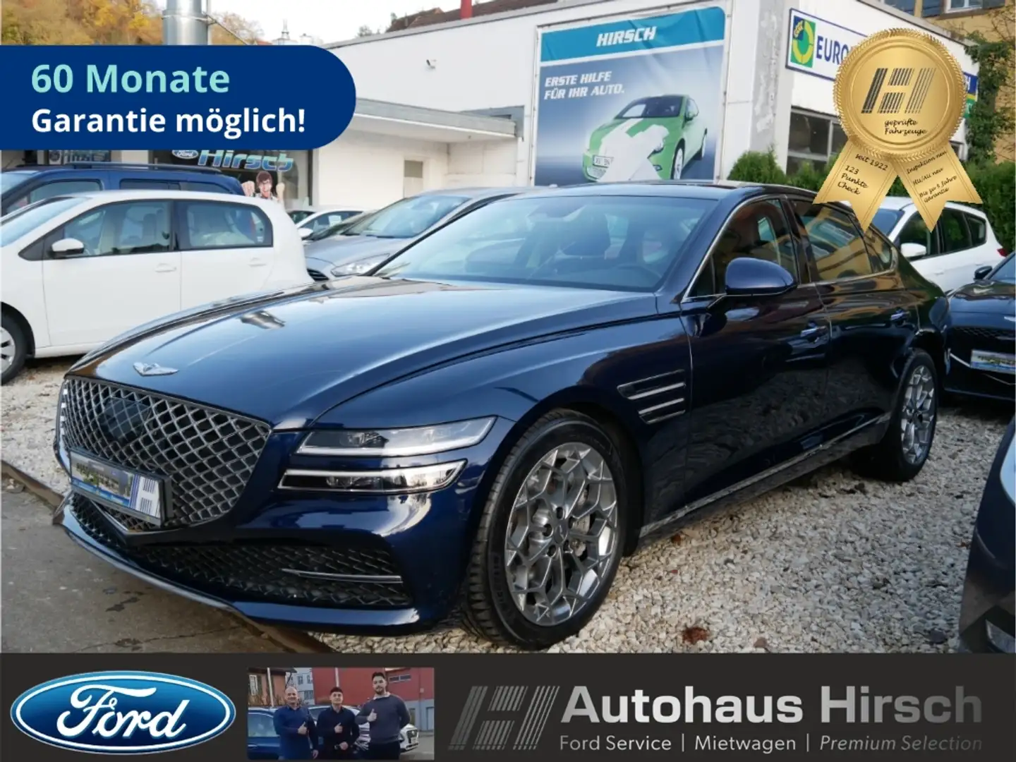 Genesis G80 Premium 4WD 2.5 T-GDI AD Leder LED ACC CarPlay 1.H Blau - 1