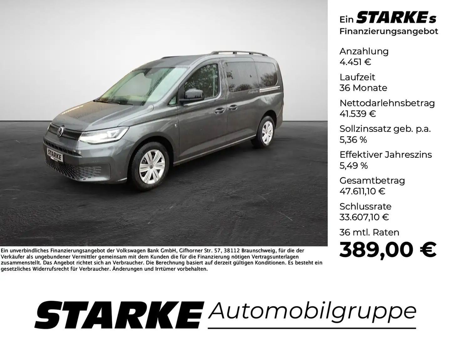 Volkswagen Caddy Maxi 2.0 TDI DSG California Camper Gris - 1