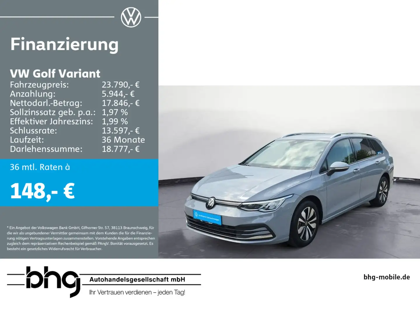 Volkswagen Golf Variant 1.0 TSI OPF Life Grau - 1