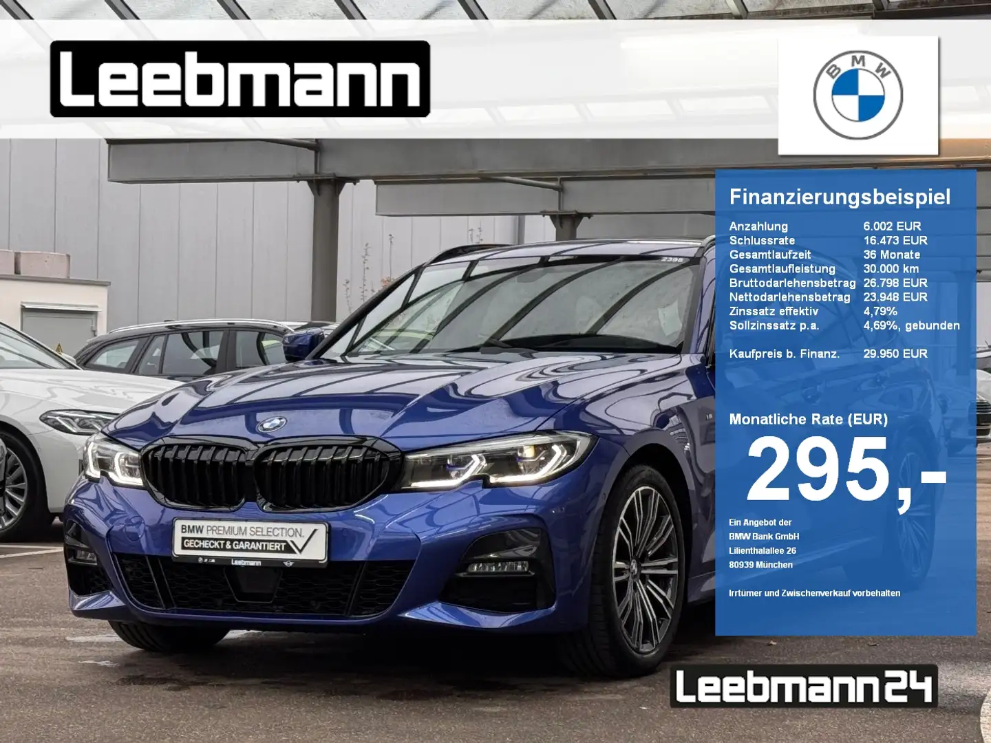 BMW 320 d Tour. M-Sport AHK/HUD/ACC 2 JAHRE GARANTIE Blau - 1