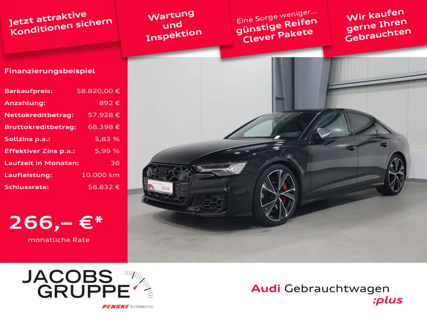Audi S6 Limo 3.0 TDI quattro B&O*Pano*TopView * Noir - 1
