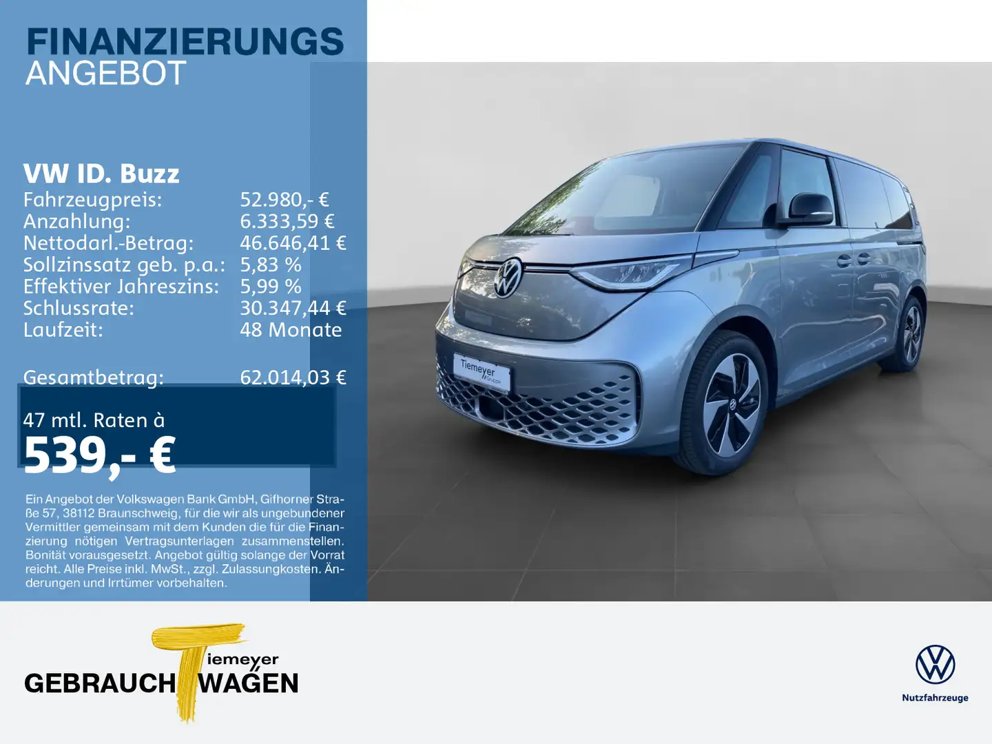 Volkswagen ID. Buzz ID.Buzz PRO 6-SITZE LM19 WÄRMEPUMPE AHK Blau - 1