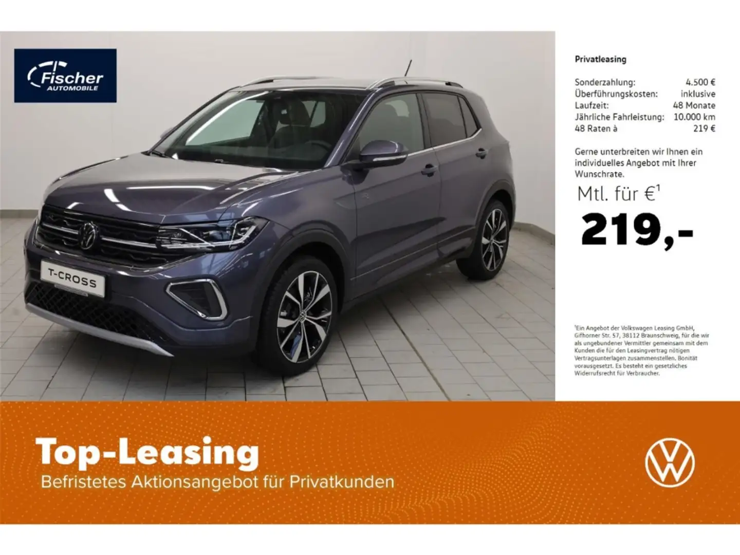 Volkswagen T-Cross 1.0 TSI OPF R-Line Grau - 1