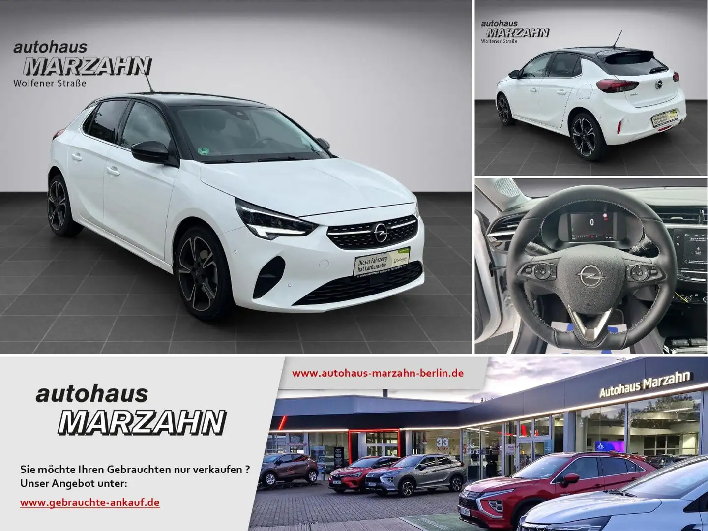 Opel Corsa 1.2 Turbo Elegance CarPlay/Sitzhzg/RFK/All Weiß - 1