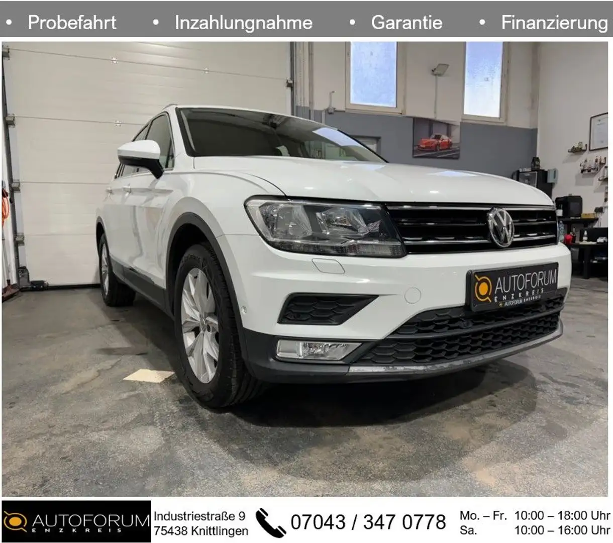Volkswagen Tiguan 2.0 TDI DSG 4MOTION *LED-TACHO*AHK*SHZ* Weiß - 1